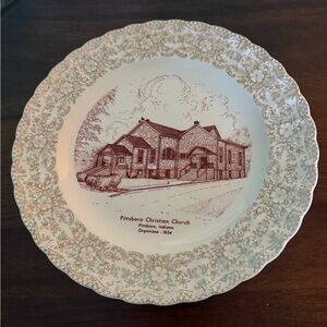 10” Vintage Pittsboro Christian Church Decorative Plate
